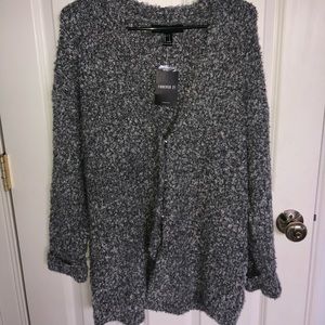 Gray sweater cardigan